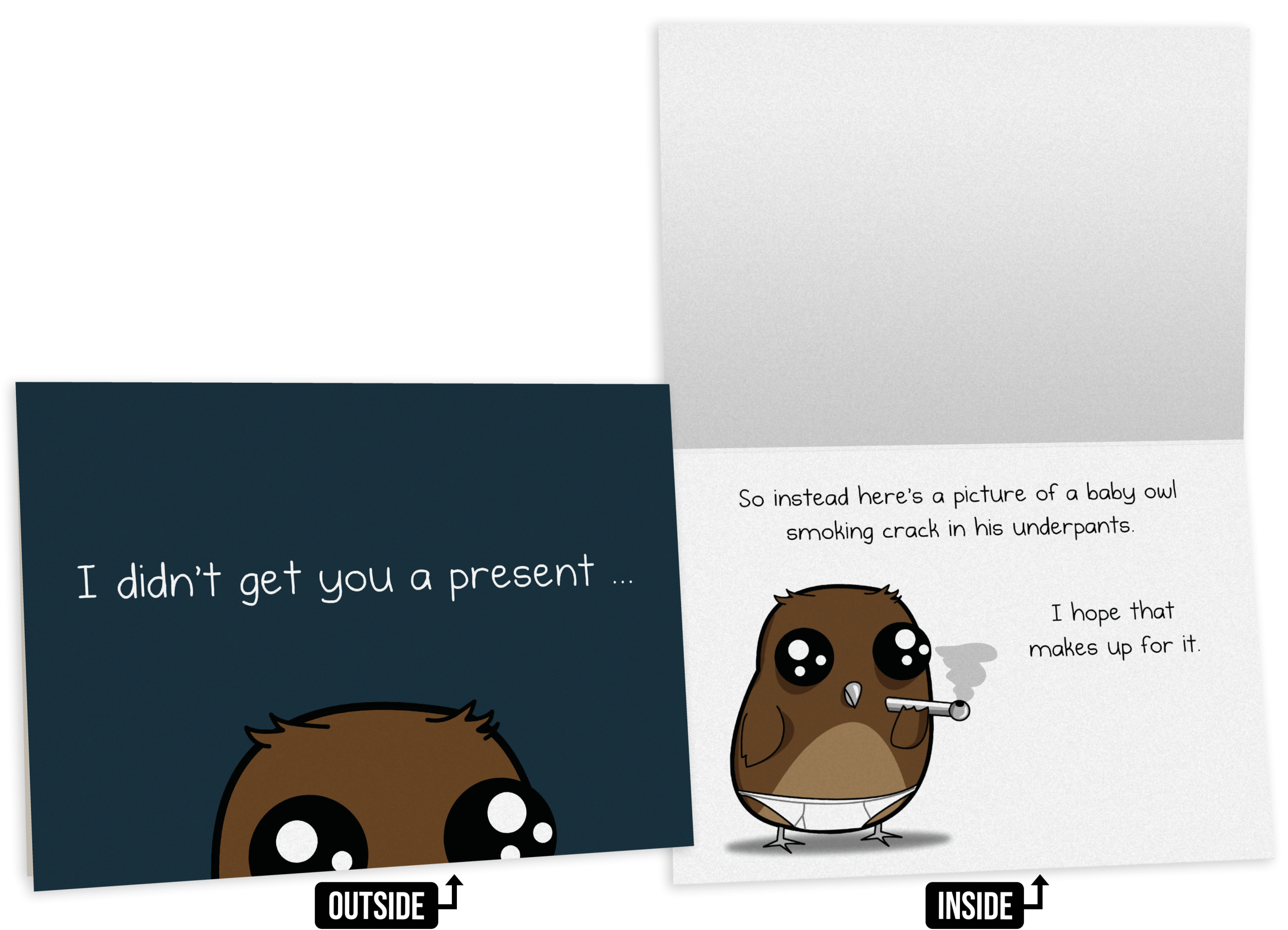 Baby Owl - NSFW Birthday Card