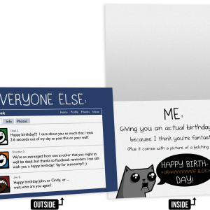 Facebook Kitty - Birthday Card