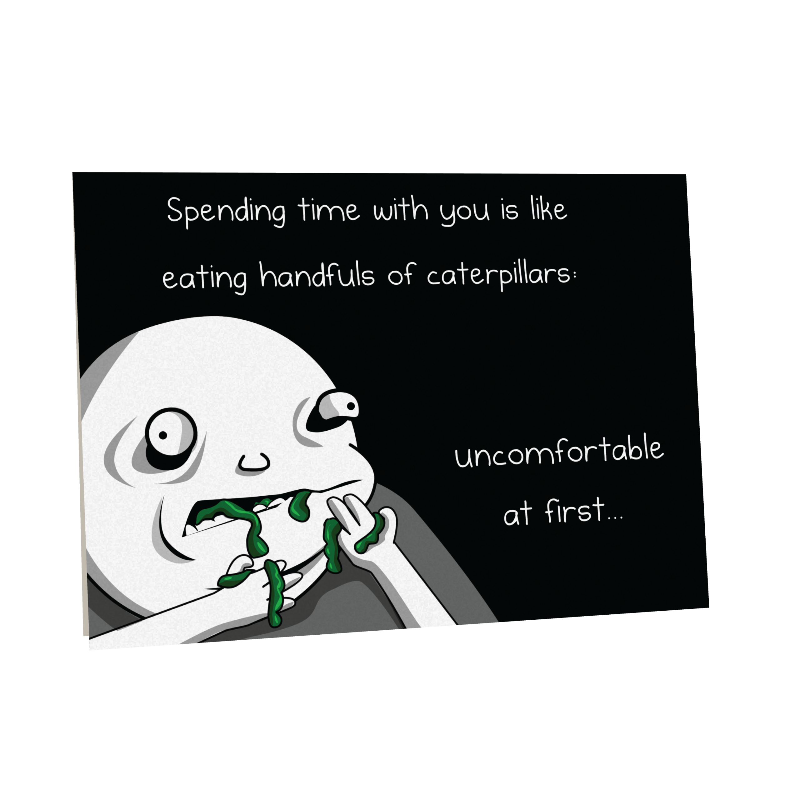 Caterpillar - NSFW Love & Friendship Greeting Card - Image 2