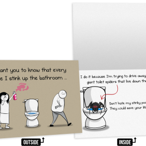 NSFW Toilet Spider - Love & Friendship Greeting Card